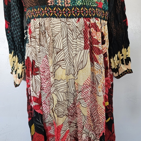 Bhanuni by Jyoti Anthropologie Women's 0P Obsidian Dress Maxi Long Sleeve Boho - Picture 5 of 13